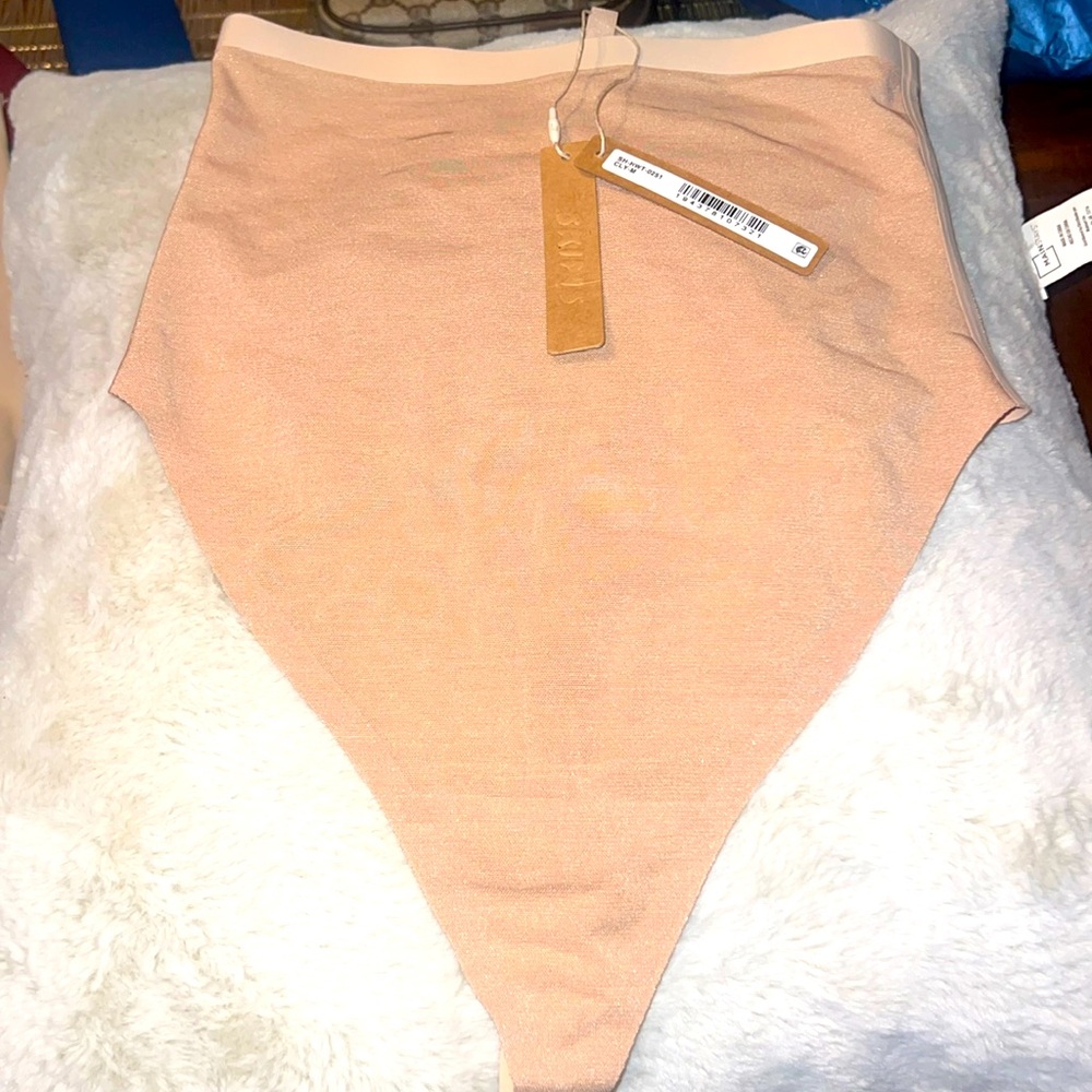 SKIMS High-Waist Thong Bodysuit - Nude Blush